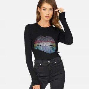 LAUREN MOSHI Rainbow Crystal Biting Lip NWT, Size M